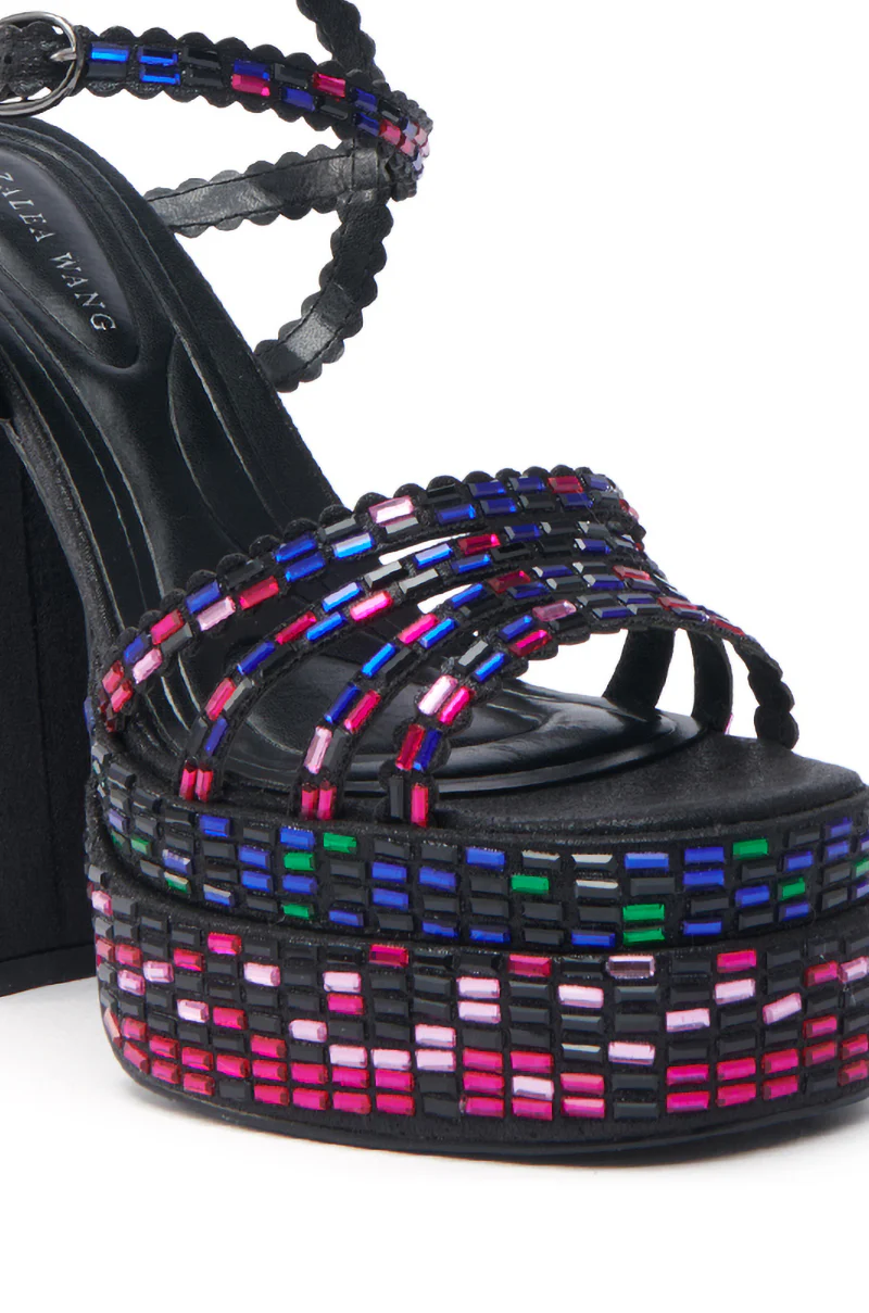 AZALEA WANG BIRCH BLACK EMBELLISHED SANDAL - Image 7
