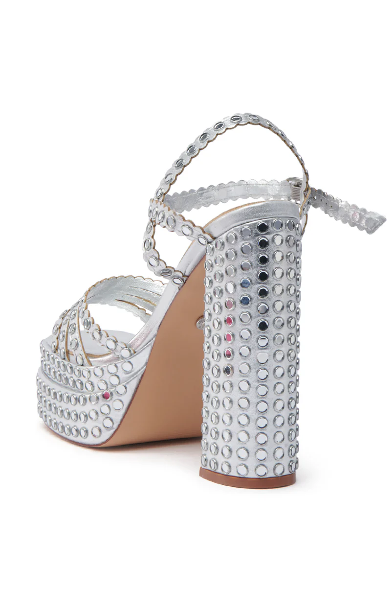 AZALEA WANG BIRCH SILVER EMBELLISHED SANDAL - Image 6
