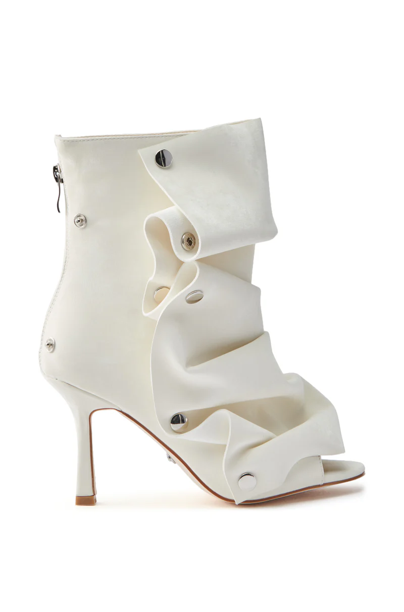 AZALEA WANG BIRD SONG SNAP OPEN TOE BOOTIE IN BONE - Image 4