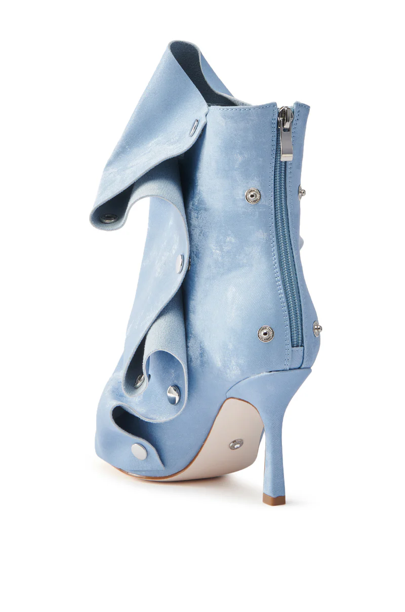 AZALEA WANG BIRD SONG SNAP OPEN TOE BOOTIE IN BLUE - Image 7
