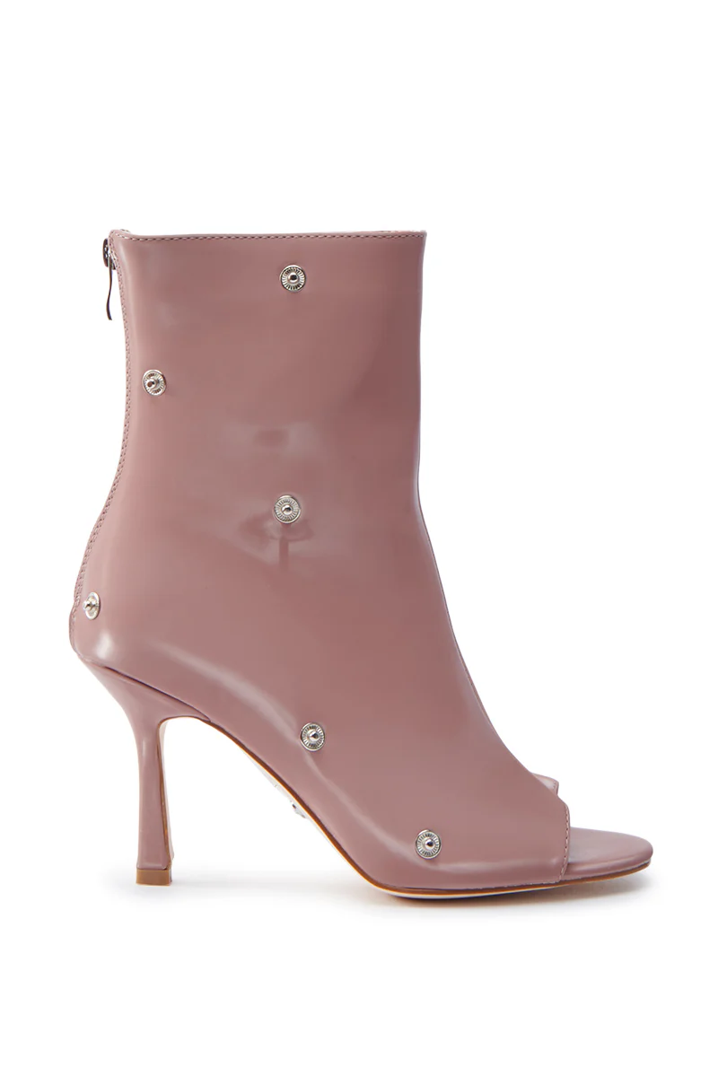 AZALEA WANG BIRD SONG SNAP OPEN TOE BOOTIE IN MAUVE - Image 4