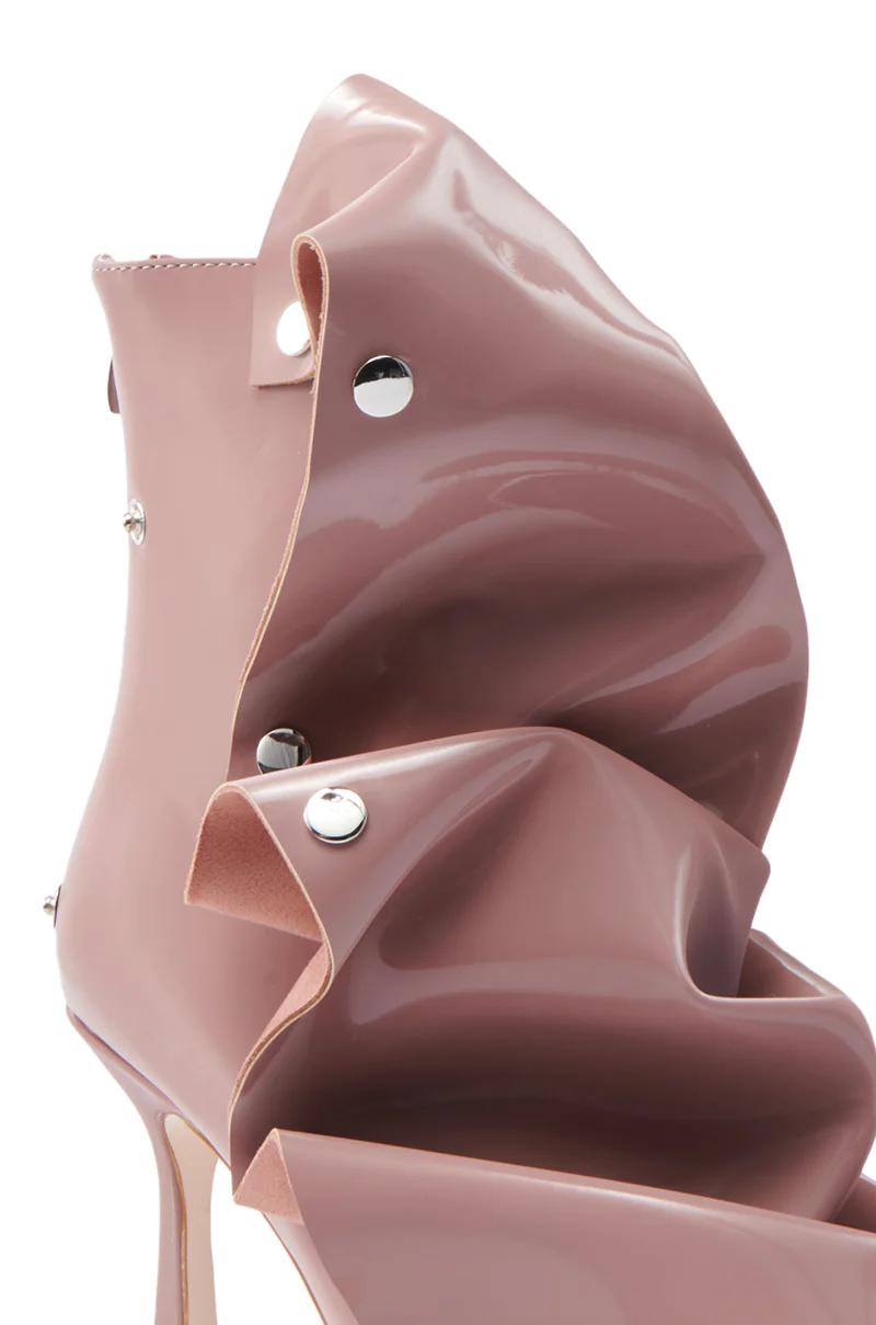 AZALEA WANG BIRD SONG SNAP OPEN TOE BOOTIE IN MAUVE - Image 9