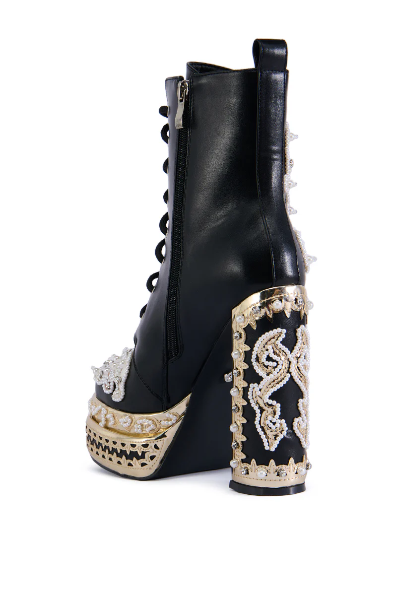 AZALEA WANG BLITHE EMBELLISHED BOOTIE - Image 4