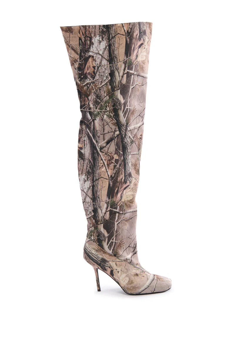 AZALEA WANG BOISTEROUS CAMO SQUARE TOE BOOT - Image 2