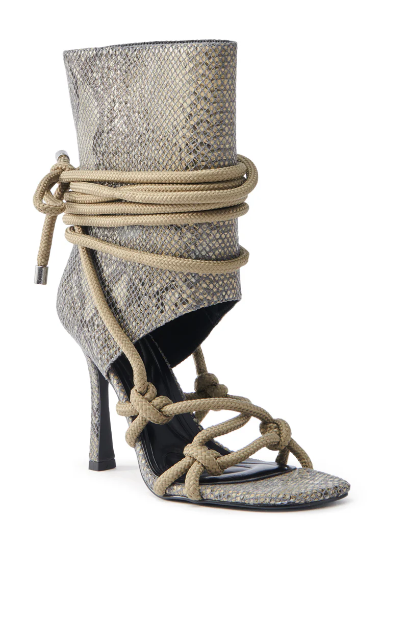 AZALEA WANG BREELEE SNAKE COCKTAIL BOOTIE - Image 5