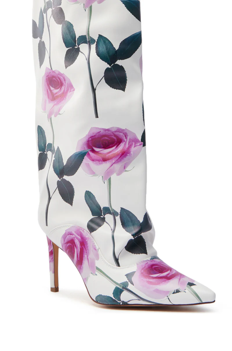 AZALEA WANG BRIDGIE WHITE FLORAL BOOT - Image 6