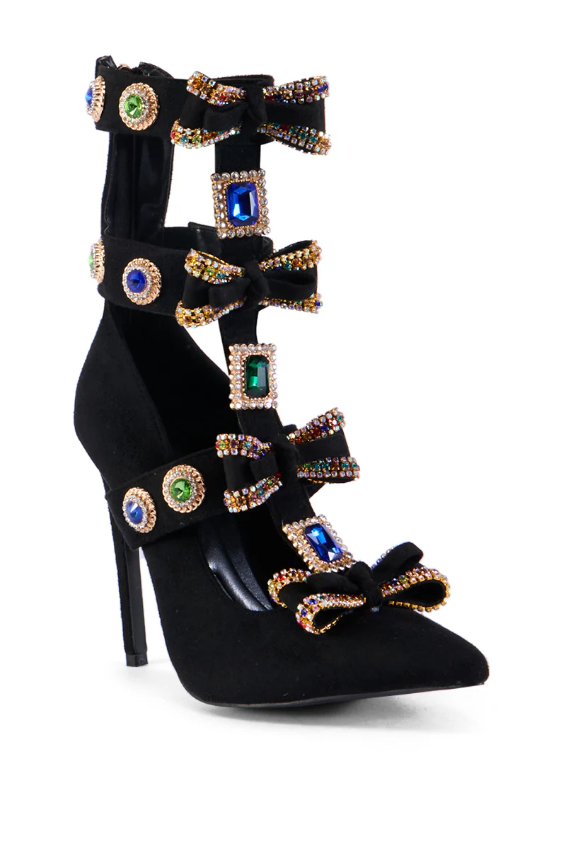 AZALEA WANG BRILLANCE BLACK EMBELLISHED PUMP - Image 4
