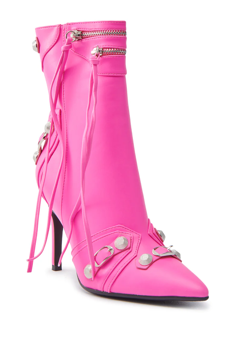 AZALEA WANG BROOKLYN HOT PINK STILETTO BOOTIE - Image 5