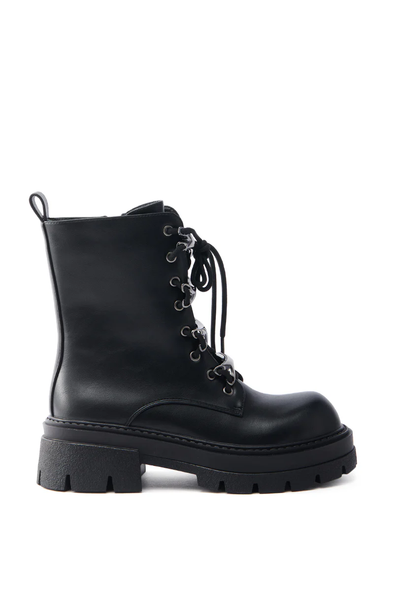 AZALEA WANG BROOKS BLACK COMBAT BOOTIE - Image 3