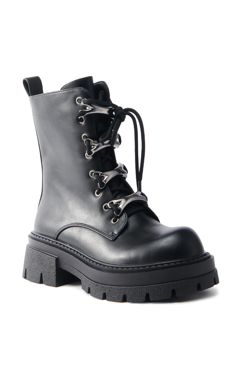 AZALEA WANG BROOKS BLACK COMBAT BOOTIE - Image 5