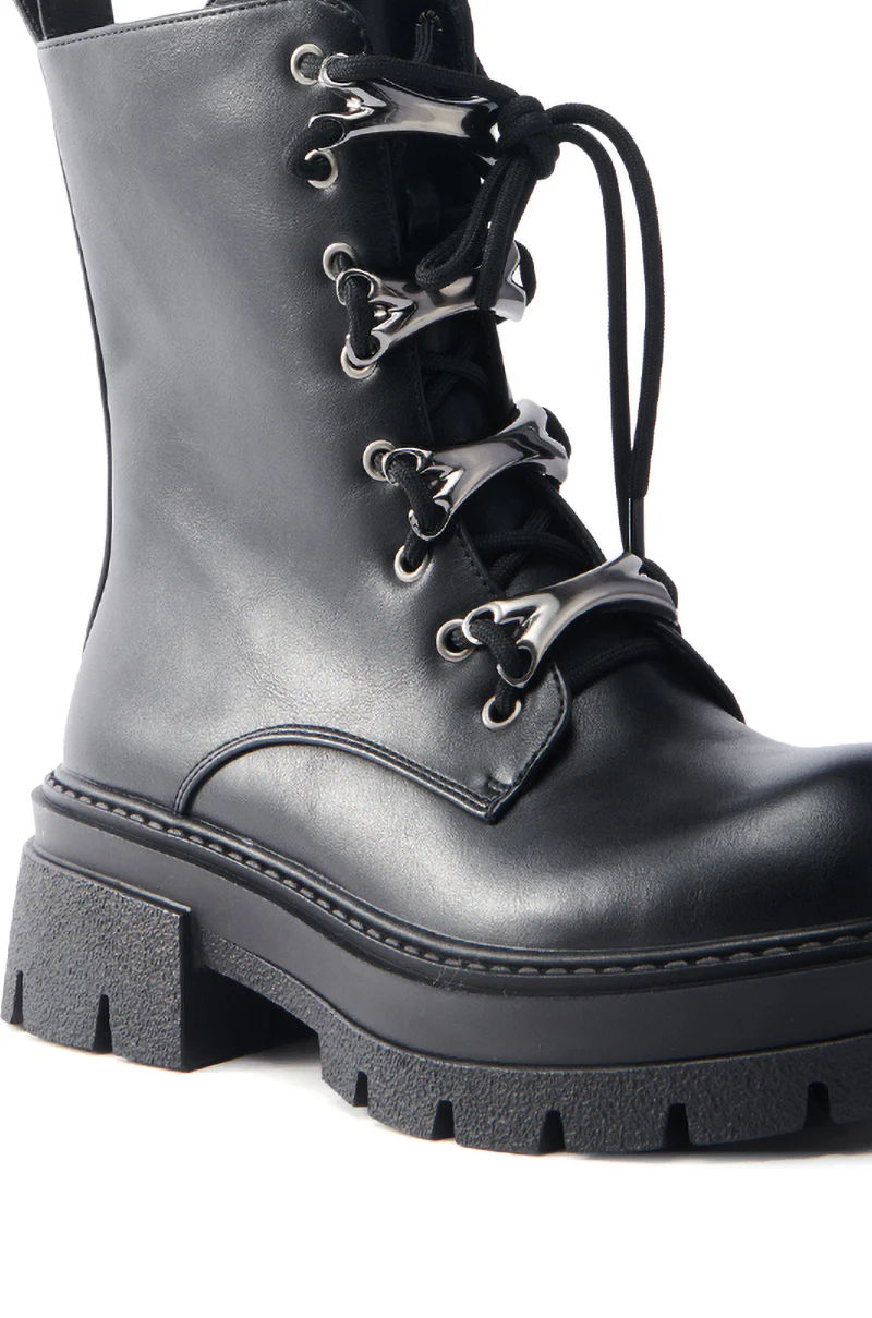 AZALEA WANG BROOKS BLACK COMBAT BOOTIE - Image 7