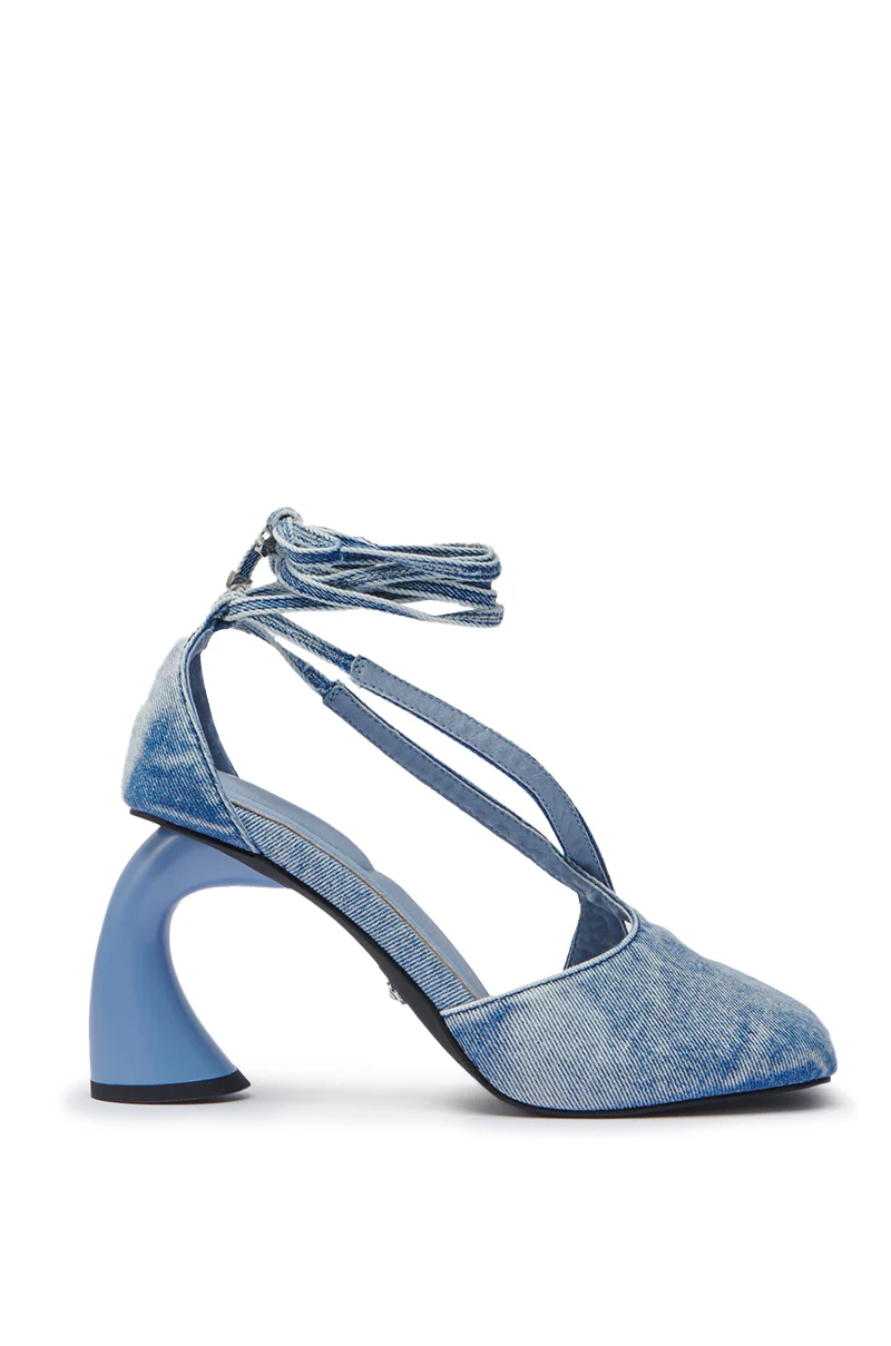 AZALEA WANG BUIKY DENIM PUMP - Image 3