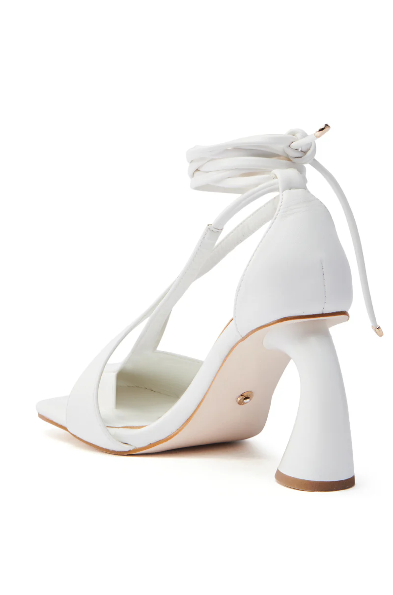 AZALEA WANG BUIKY WHITE OPEN TOE PUMP - Image 6