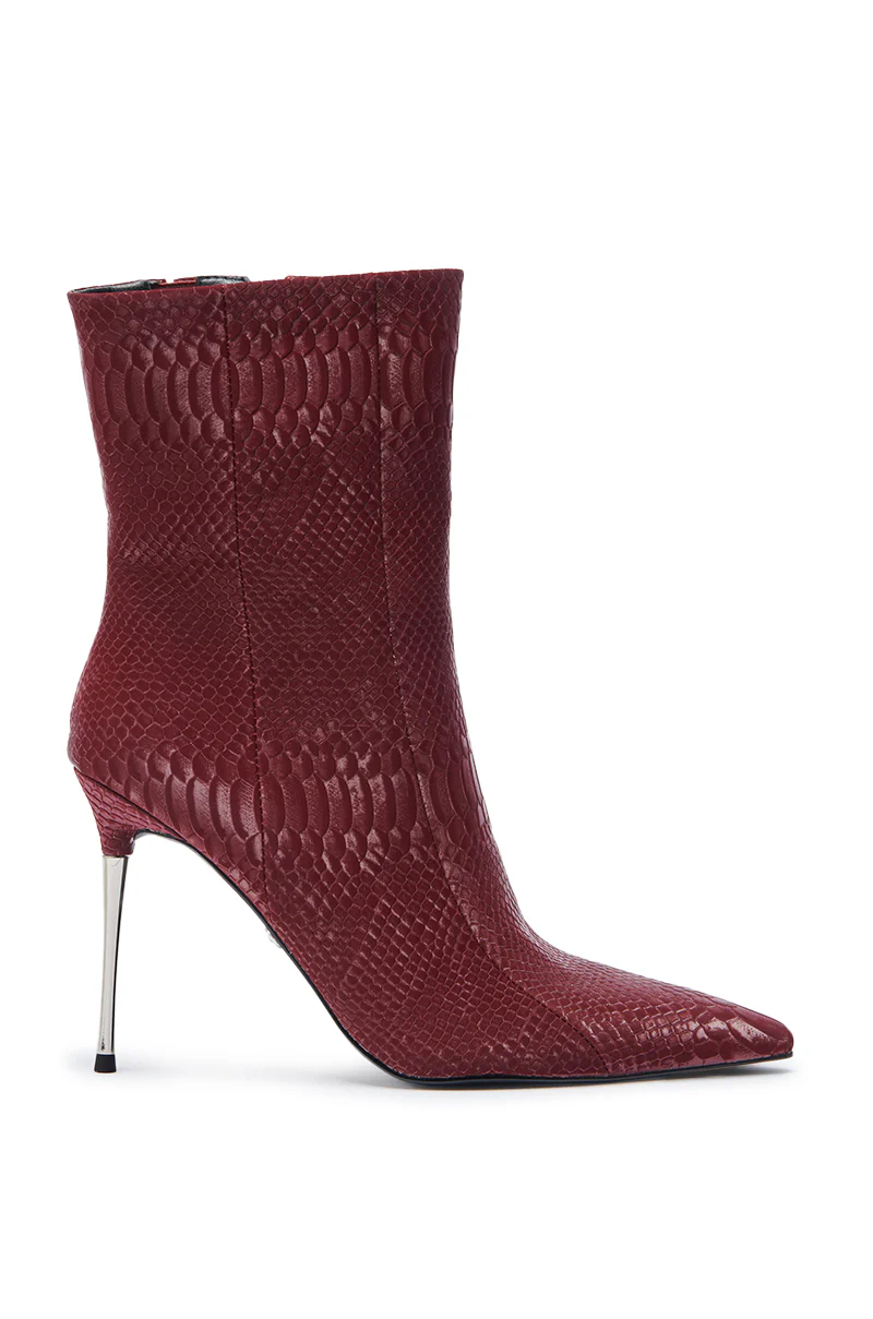 AZALEA WANG CALEAN BURGUNDY BOOTIE - Image 5