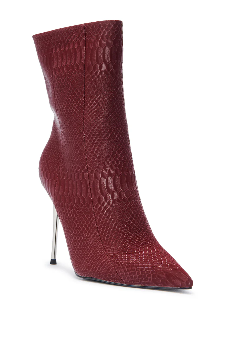 AZALEA WANG CALEAN BURGUNDY BOOTIE - Image 6