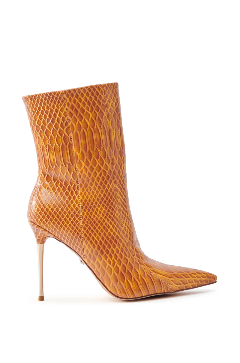 AZALEA WANG CALEAN ORANGE STILETTO BOOTIE - Image 4
