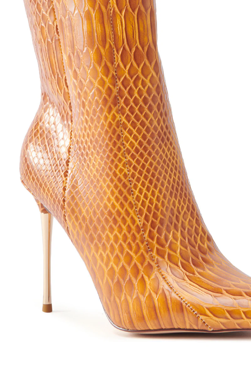 AZALEA WANG CALEAN ORANGE STILETTO BOOTIE - Image 7