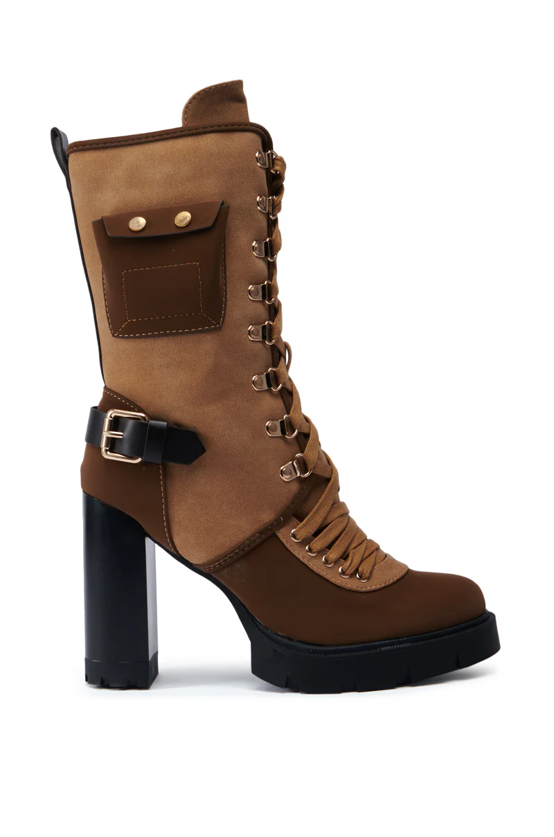 AZALEA WANG CALIBRI BROWN BOOTIE - Image 2