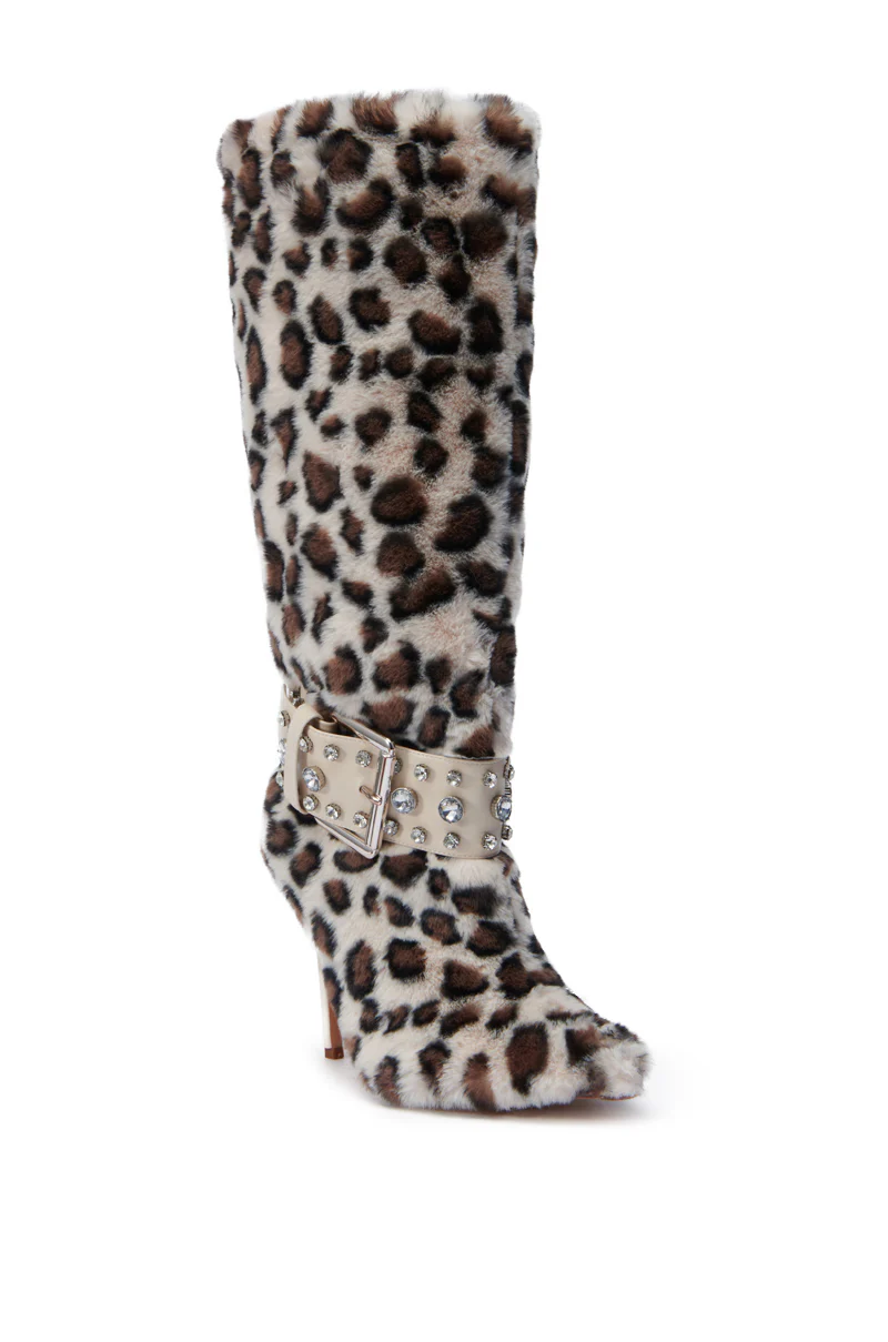 AZALEA WANG CALISTO LEOPARD EMBELLISHED BOOT - Image 5