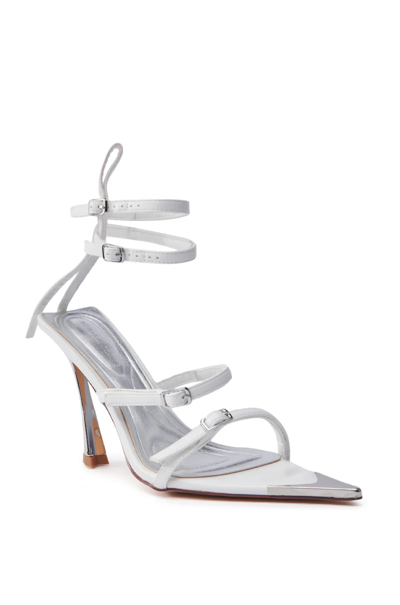 AZALEA WANG CELESIA WHITE STILETTO SANDAL - Image 7