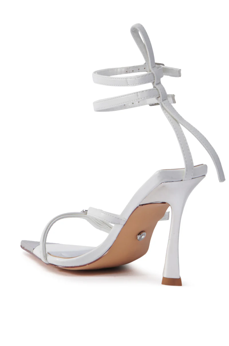 AZALEA WANG CELESIA WHITE STILETTO SANDAL - Image 8