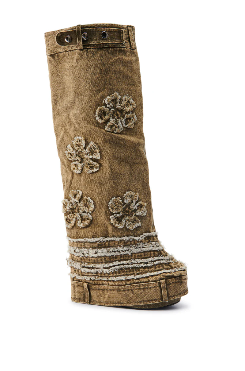 AZALEA WANG CHABELA GREEN WEDGE BOOT - Image 6