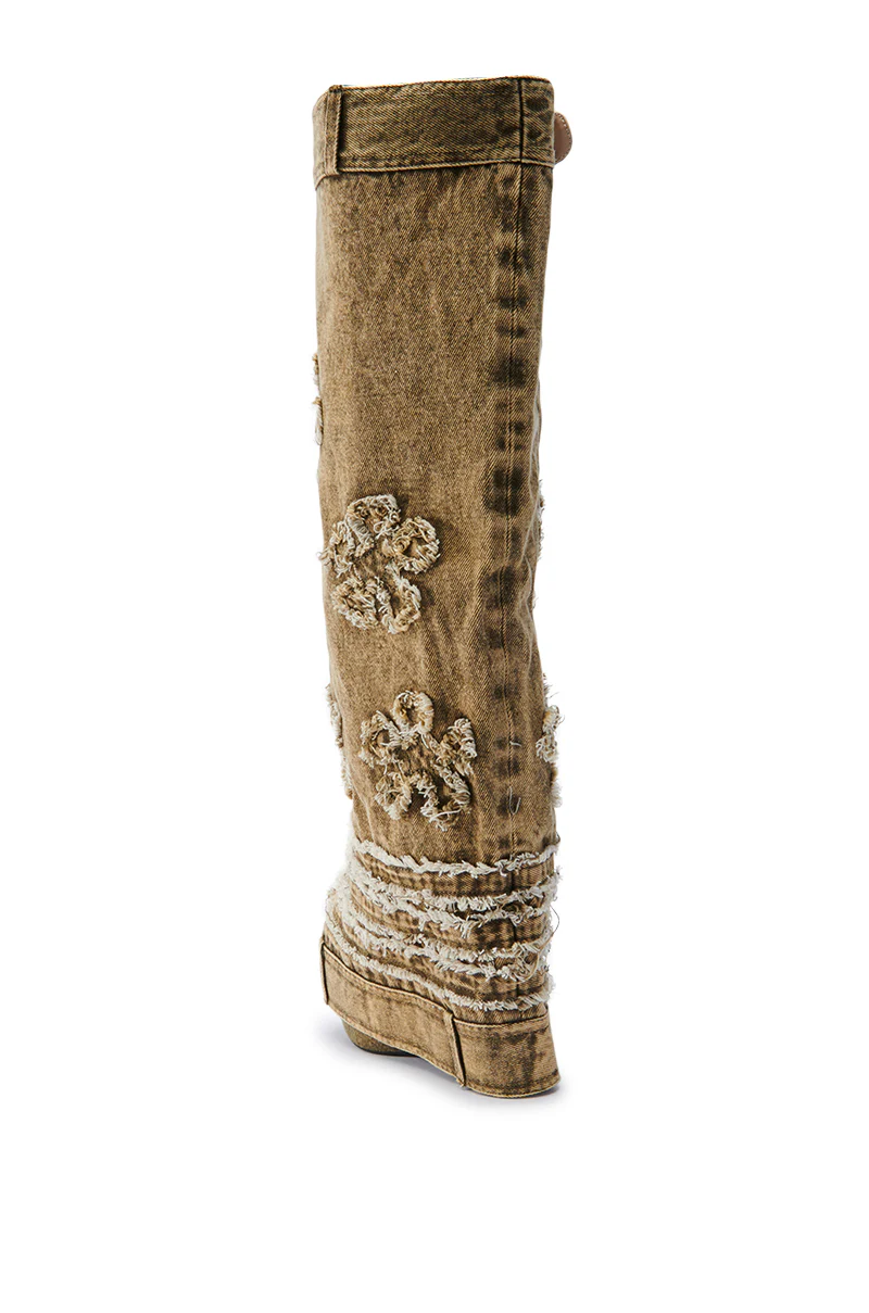 AZALEA WANG CHABELA GREEN WEDGE BOOT - Image 8