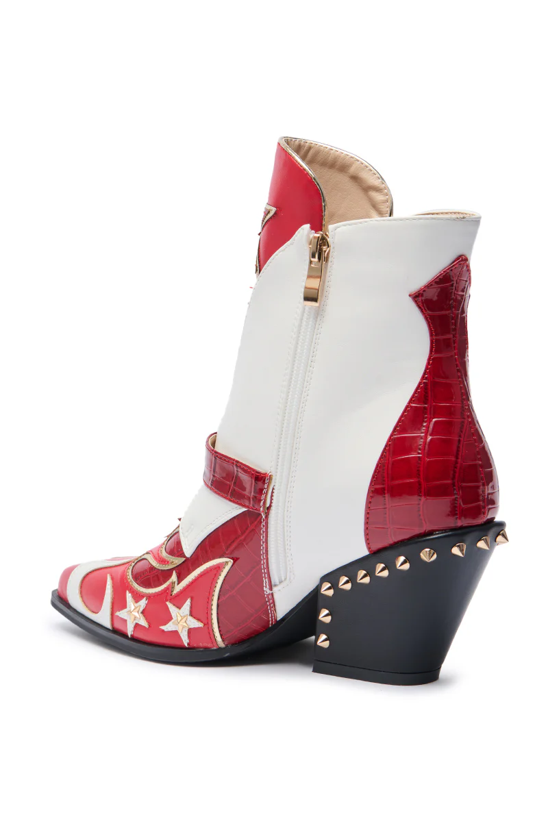 AZALEA WANG CHANNY MULTI BOOTIE GRAPHIC WESTERN WITH STUDS - Image 5