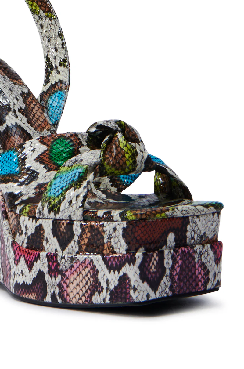 AZALEA WANG CHARMANDER MULTISNAKE WEDGE SANDAL - Image 6