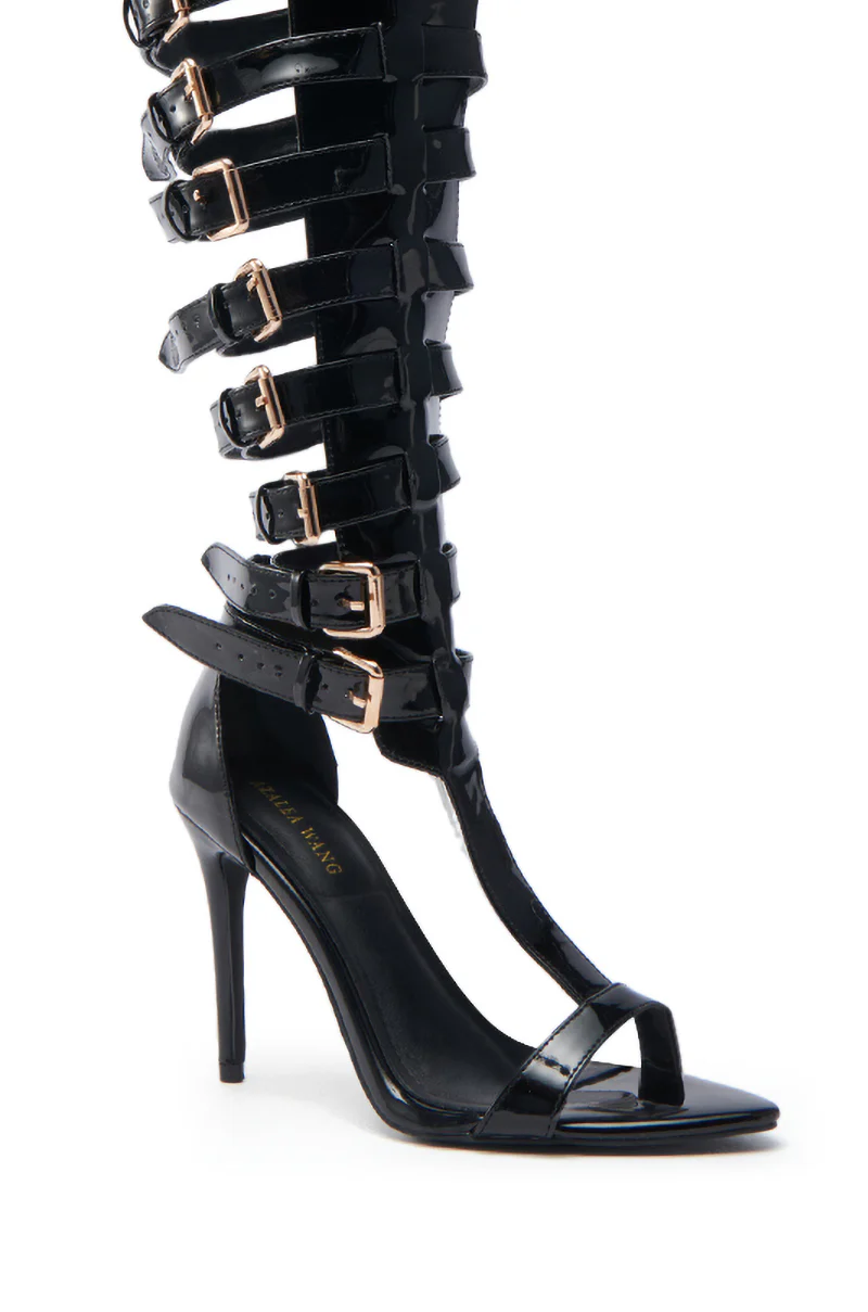 AZALEA WANG CHRELLI BLACK OVER THE KNEE SANDAL - Image 6