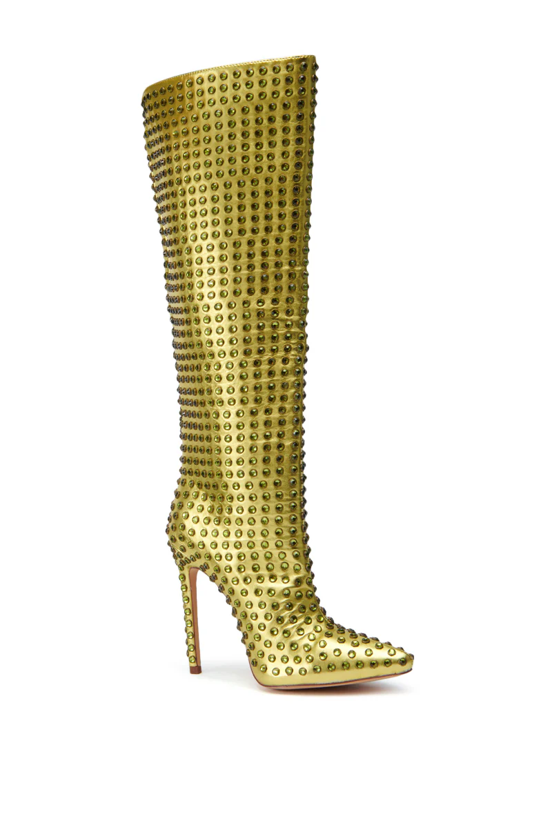 AZALEA WANG CHOLENA GOLD STILETTO BOOT - Image 4