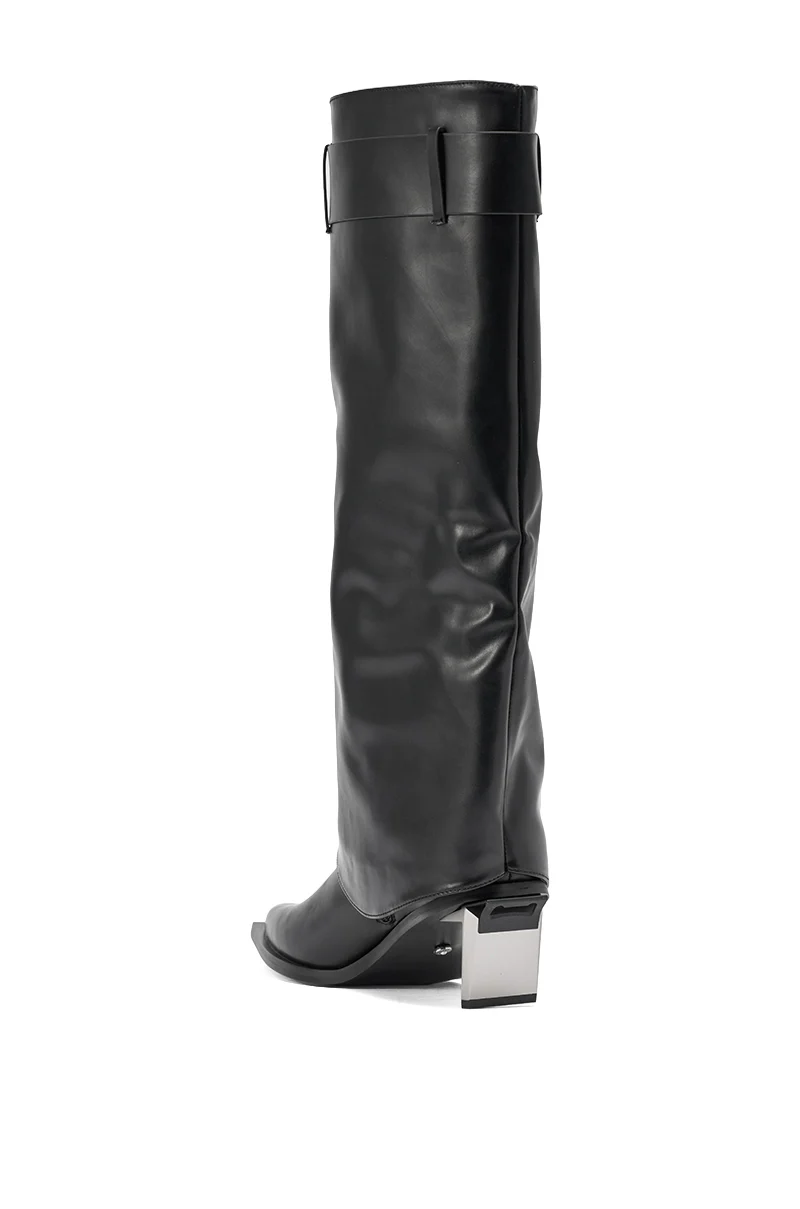 AZALEA WANG CHRONO BLACK METAL HEEL BOOT - Image 7