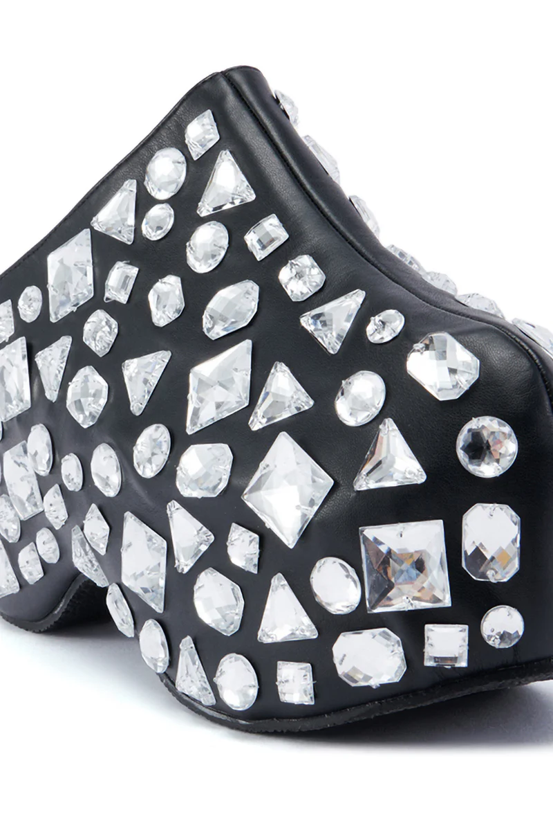 AZALEA WANG CIMMARON GEM EMBELLISHED CLOG IN BLACK - Image 6