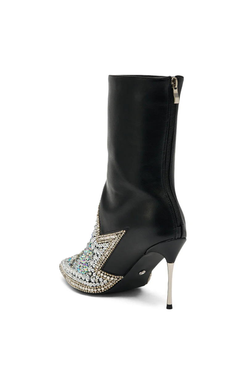 AZALEA WANG CLINEQ EMBELLISHED RHINESTONE STILETTO BOOTIE - Image 5