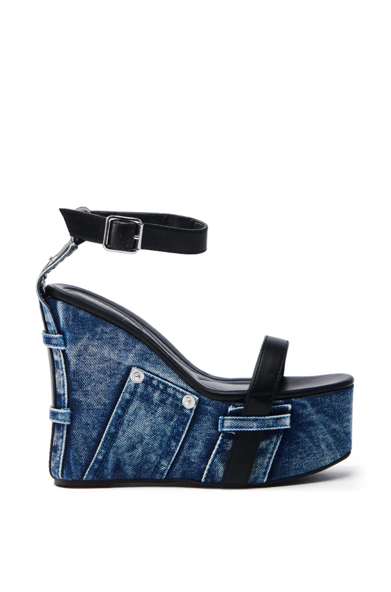 AZALEA WANG CLIO DENIM SANDAL - Image 3