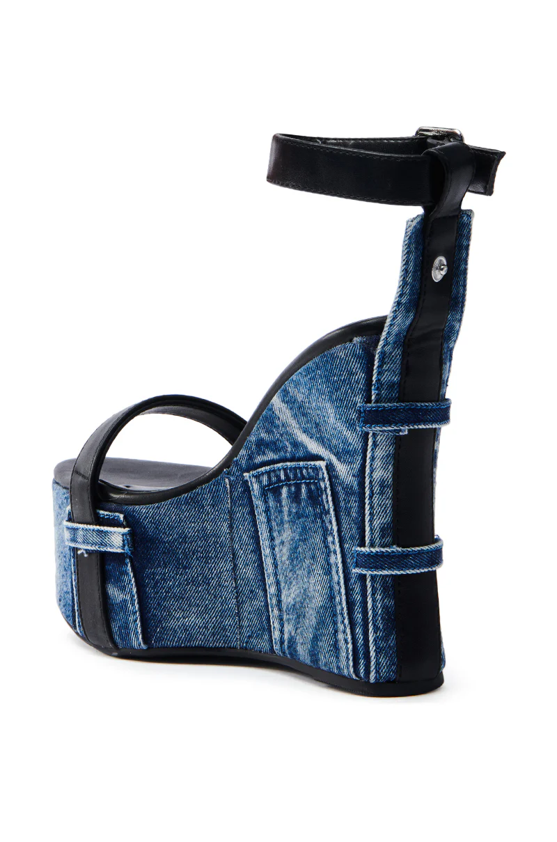 AZALEA WANG CLIO DENIM SANDAL - Image 5