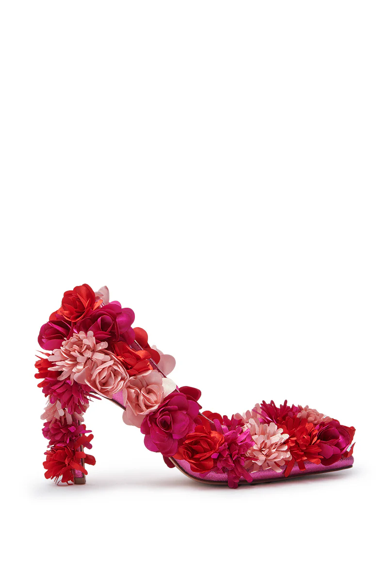 AZALEA WANG COLLIDGE MULTI FLORAL EMBELLISHED PUMP - Image 4