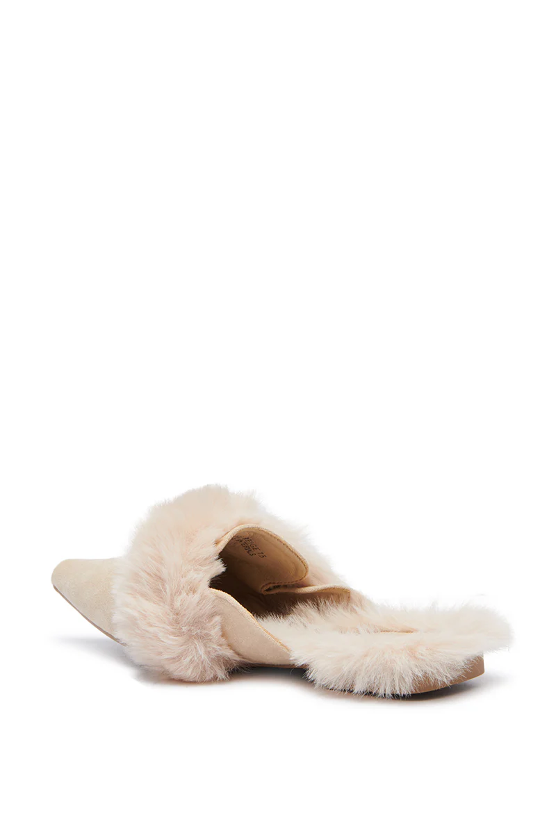 AZALEA WANG COLTRANE FUZZY BEIGE FLAT - Image 6