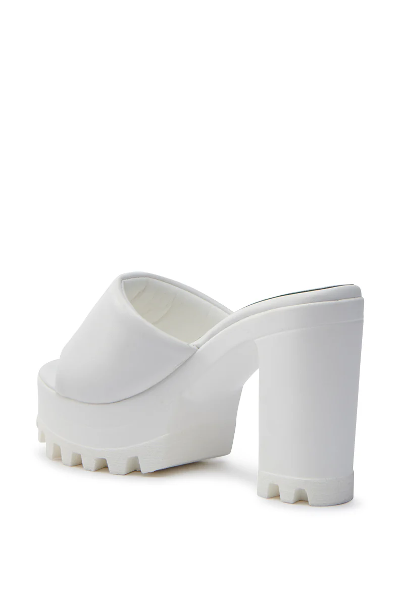 AKIRA COOL CAT WHITE PUFFY PLATFORM SANDAL - Image 5