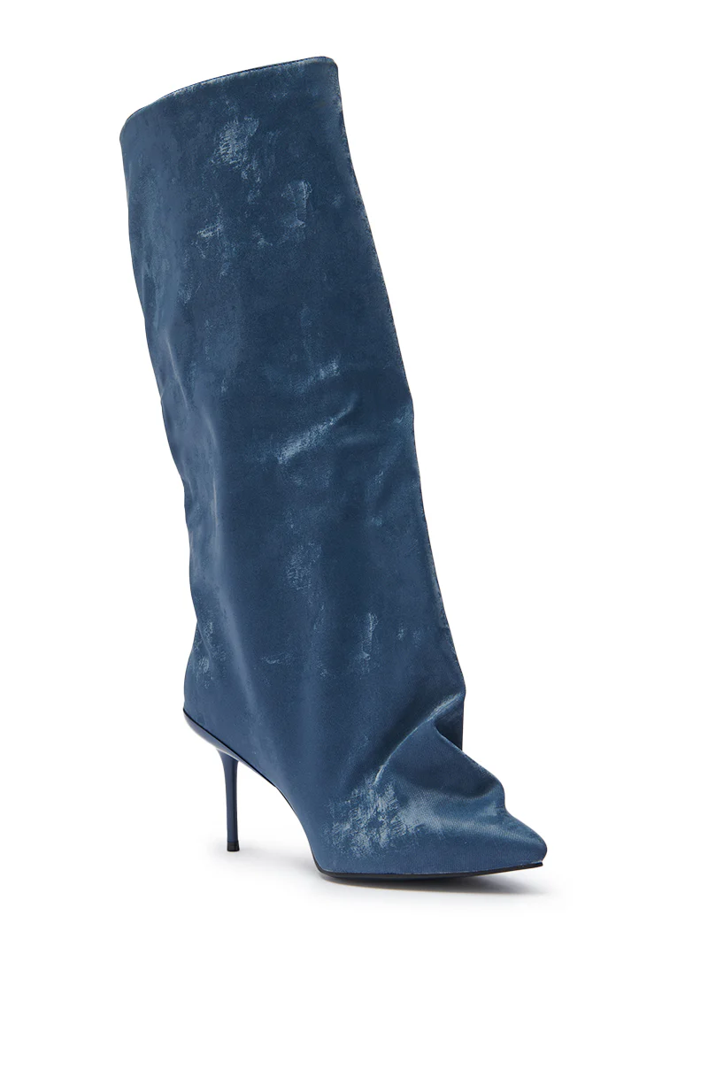 AZALEA WANG COUTURE CRAZY BLUE LUXE SHINE LOOK BOOT - Image 5