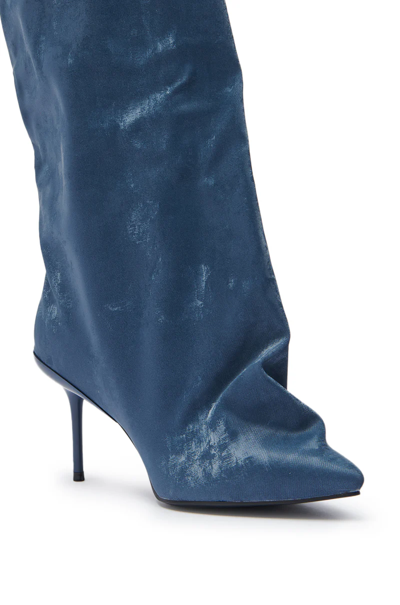 AZALEA WANG COUTURE CRAZY BLUE LUXE SHINE LOOK BOOT - Image 7