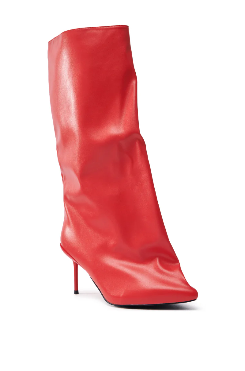 AZALEA WANG COUTURE CRAZY RED BOOT - Image 3