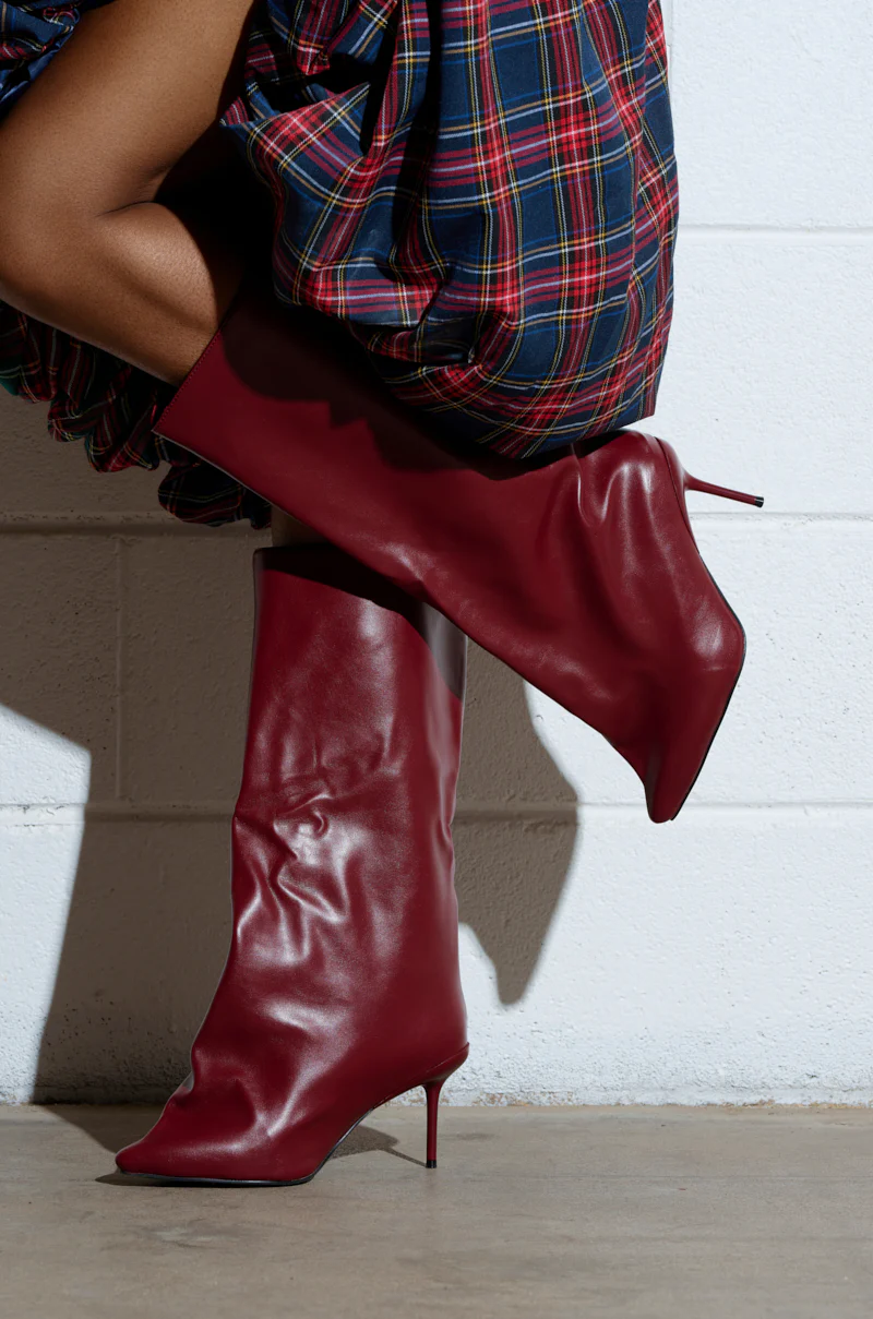 AZALEA WANG COUTURECRAZY BURGUNDY BOOT - Image 8
