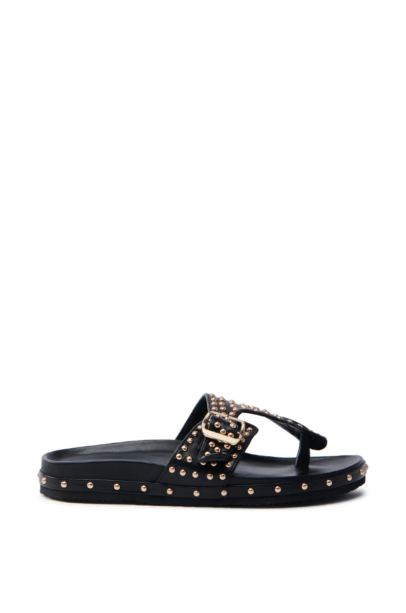 AZALEA WANG DAISY CHAIN STUDDED BLACK SANDAL - Image 4