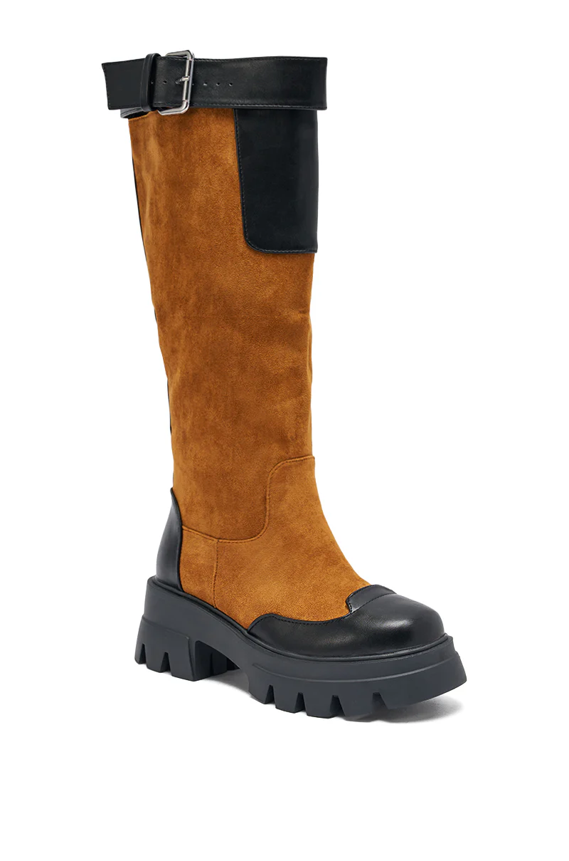 AZALEA WANG DALILA COLOR BLOCKED FLATFORM BOOT - Image 5