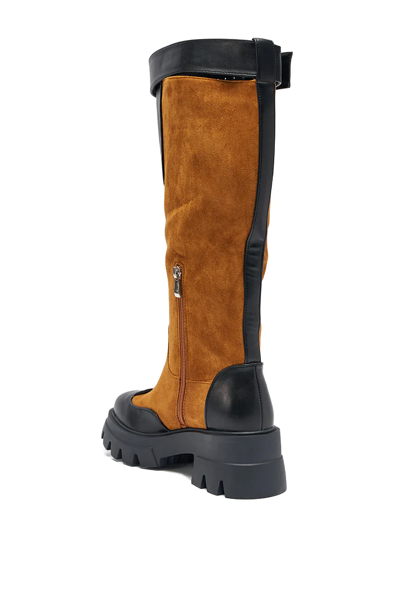 AZALEA WANG DALILA COLOR BLOCKED FLATFORM BOOT - Image 6