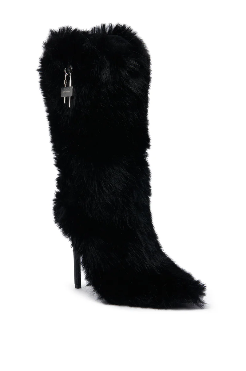 AZALEA WANG DAMOSEL BLACK STILETTO BOOTIE - Image 4