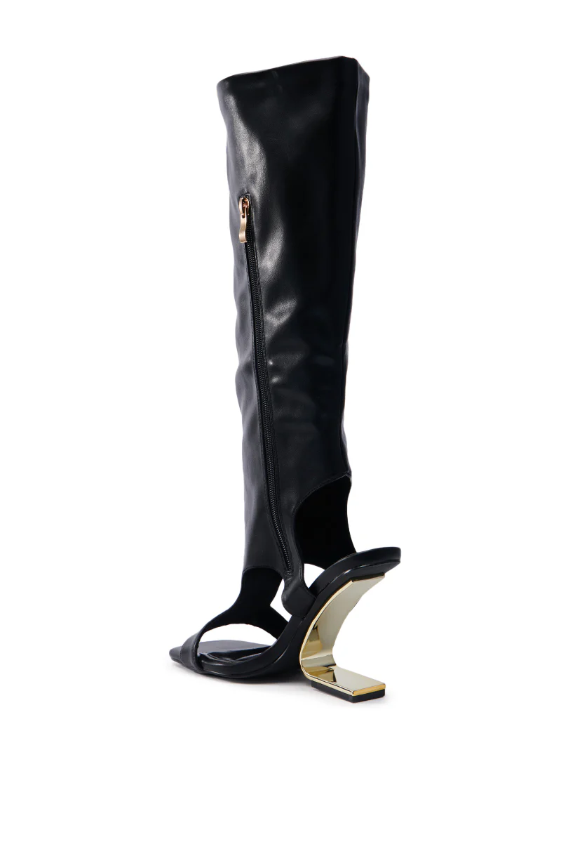 AZALEA WANG DANALA BLACK GLADIATOR WEDGE SANDAL - Image 6