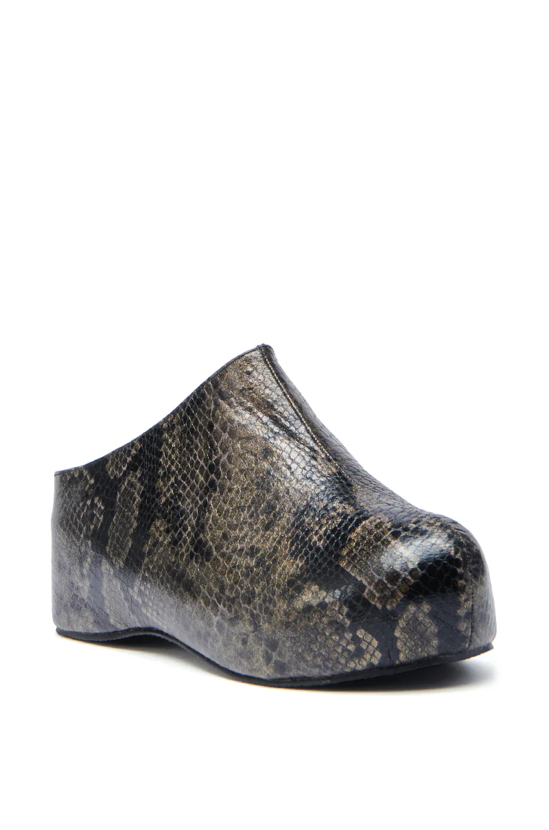 AZALEA WANG DARWIN CLOG IN BLACK SNAKE - Image 4