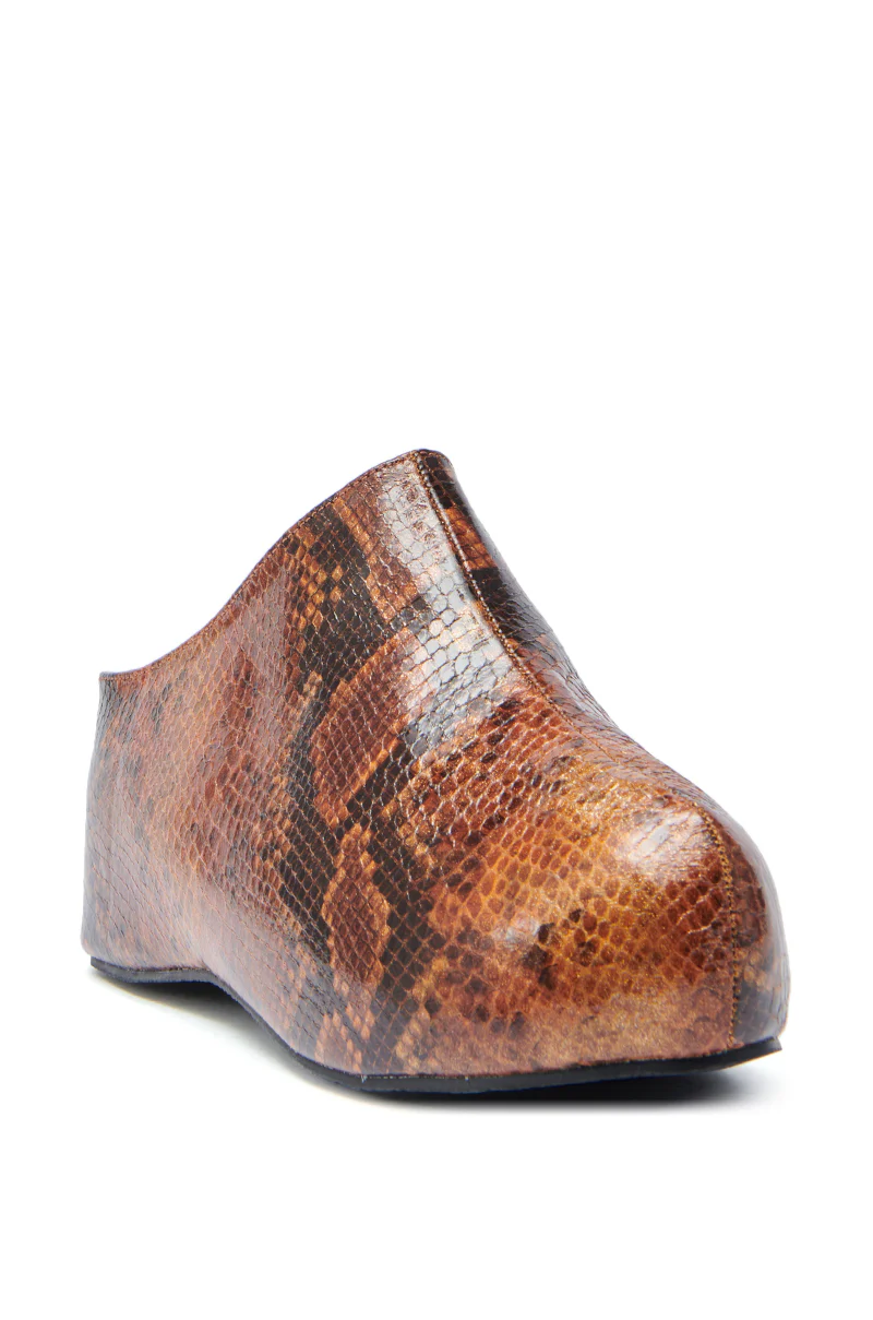 AZALEA WANG DARWIN CLOG IN BROWN SNAKE - Image 5